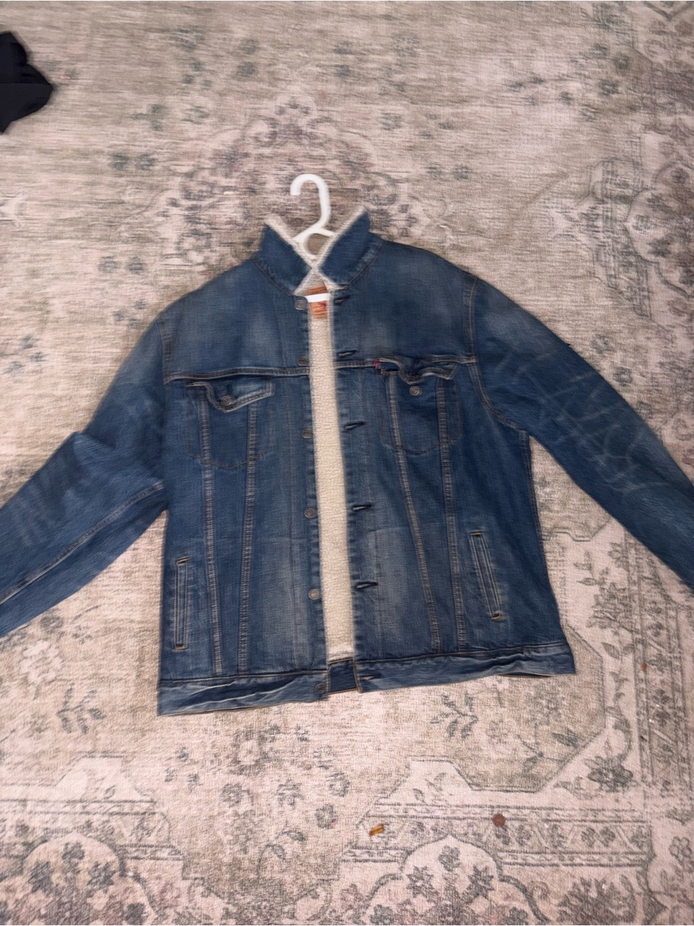 Sherpa-Lined Denim Jacket